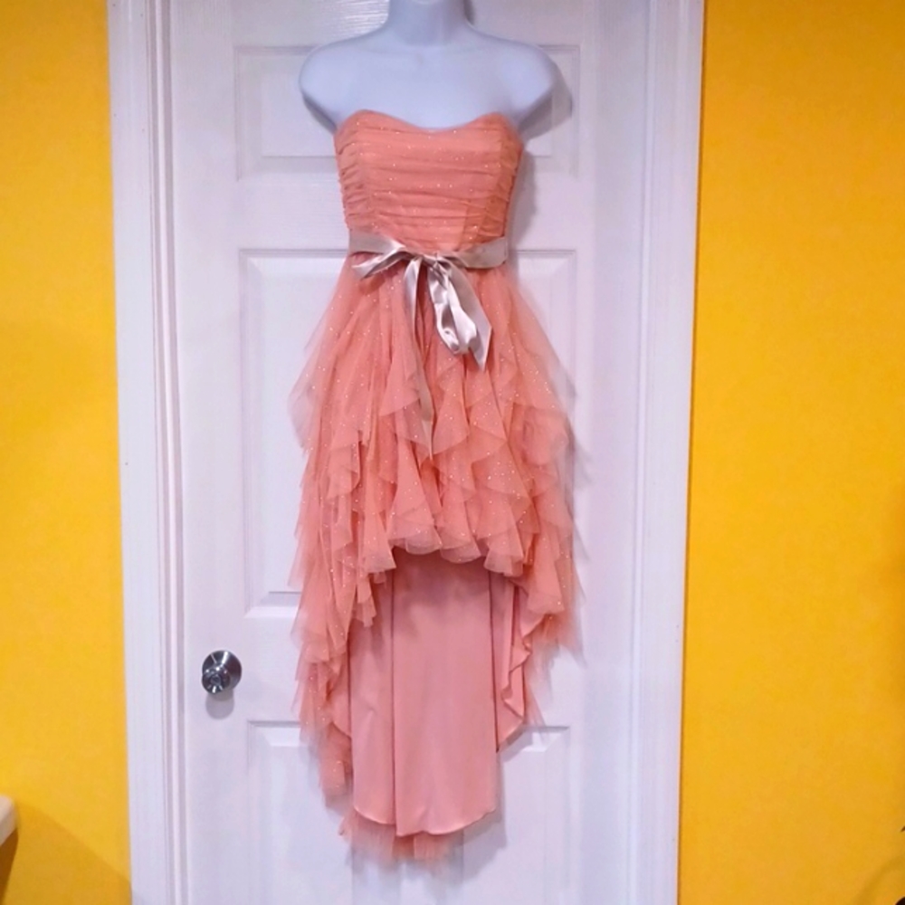 TeezeMe Formal Hi-Lo Layered PROM Dress Size 7 EUC